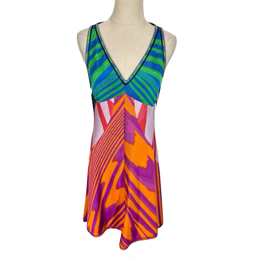 Missoni Zig Zag Pattern Viscose Patchwork V Neck … - image 3
